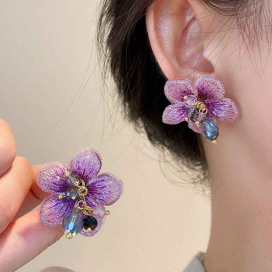 Boucles d'Oreilles Fleurs Colorées – Acrylique 7 Designs - SADJÉ