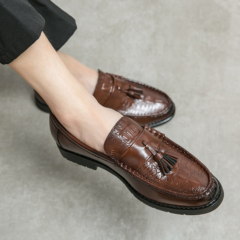 Chaussures Homme Cuir Glands Bout Pointu - Casual Élégant - SADJÉ