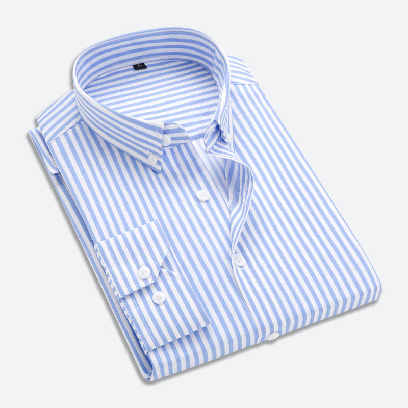 Chemise Homme Manches Longues Rayée - Style Tendance Décontracté Coupe Slim - SADJÉ