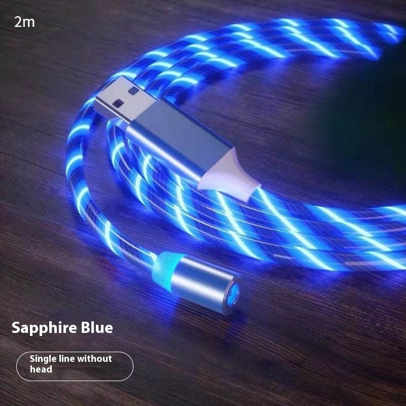Câble Charge Magnétique LED 3-en-1 - USB-C Micro USB Lightning Rapide - SADJÉ