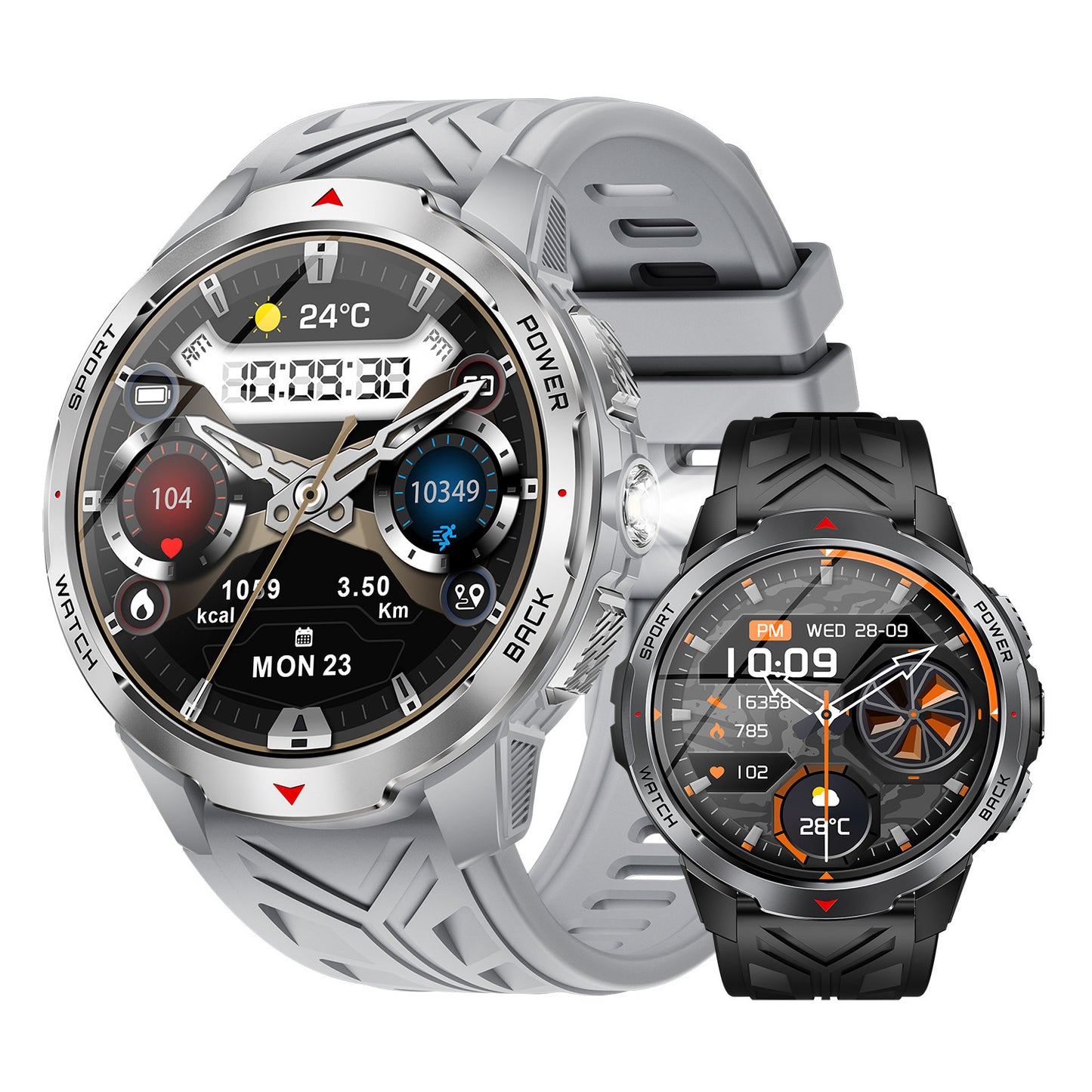 Montre Connectée Sport Boussole Lampe - Appels Bluetooth Grande Batterie - SADJÉ