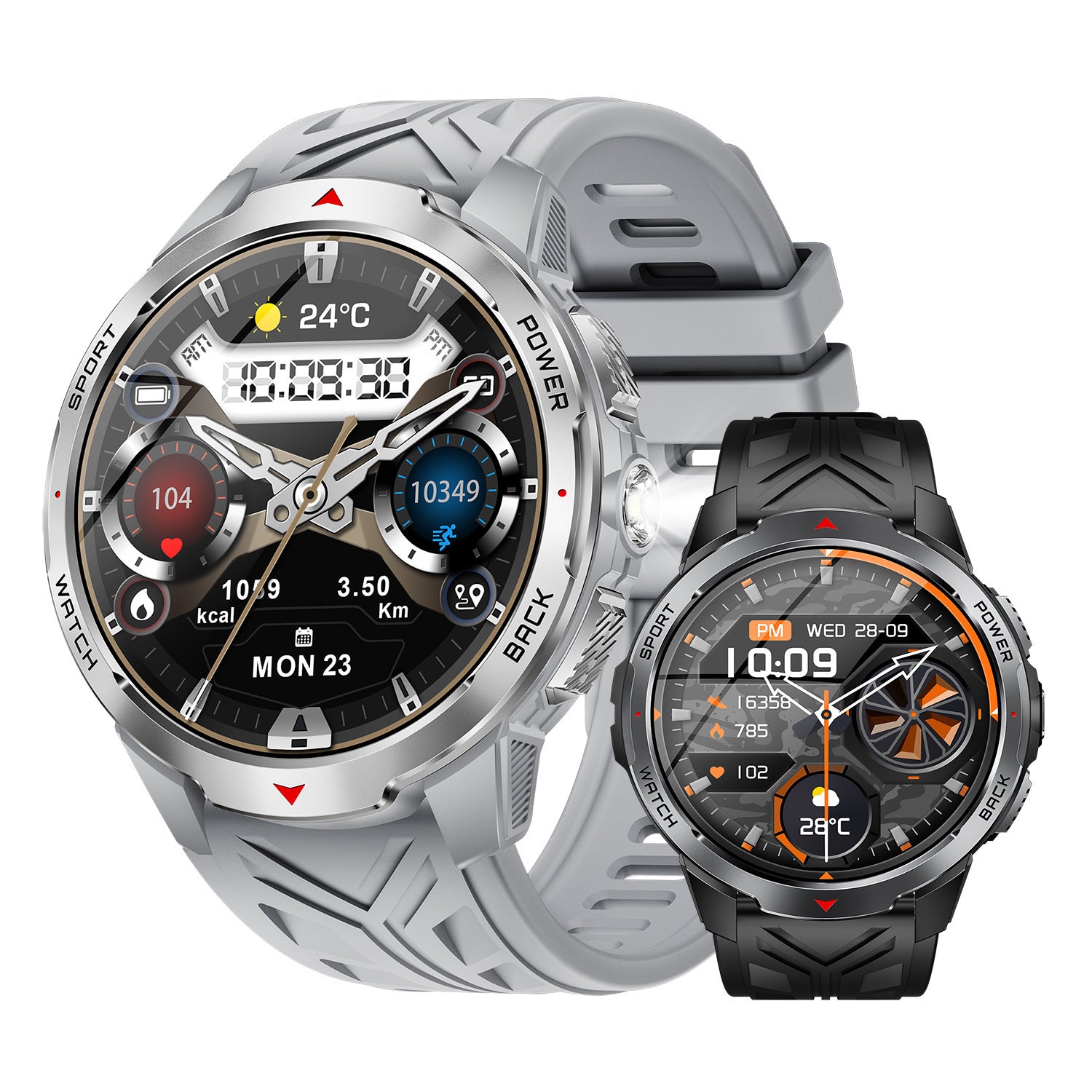 Montre Connectée Sport Boussole Lampe - Appels Bluetooth Grande Batterie - SADJÉ