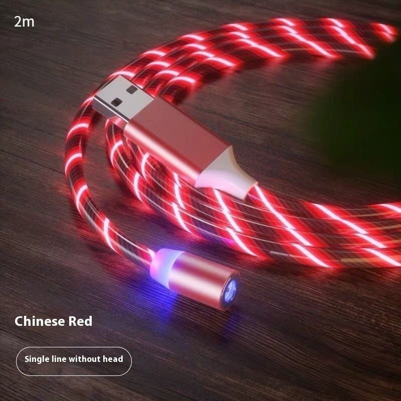 Câble Charge Magnétique LED 3-en-1 - USB-C Micro USB Lightning Rapide - SADJÉ