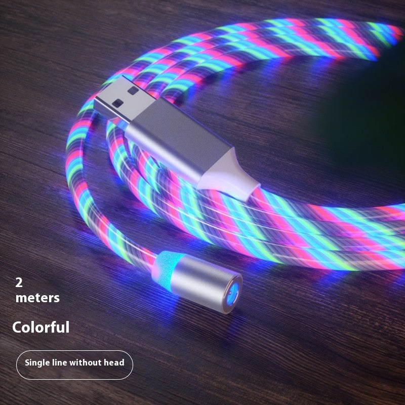 Câble Charge Magnétique LED 3-en-1 - USB-C Micro USB Lightning Rapide - SADJÉ