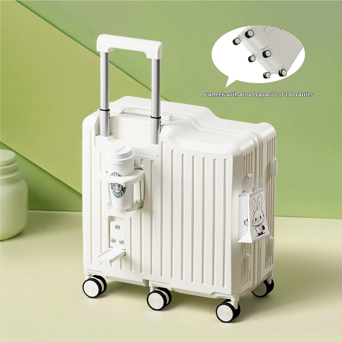 Valise Trolley 22 Pouces - Design Moderne avec Siège Intégré ABS PC - SADJÉ