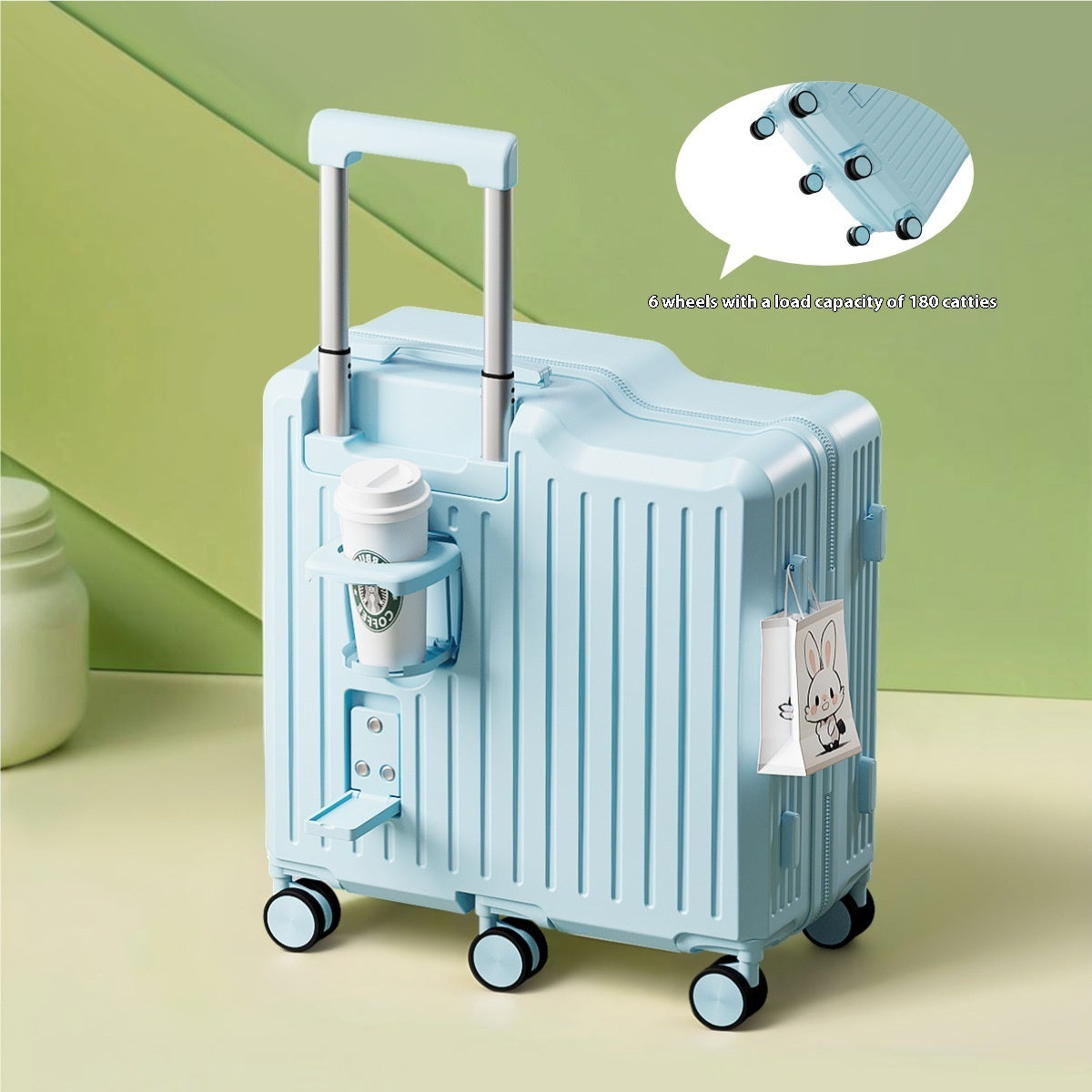 Valise Trolley 22 Pouces - Design Moderne avec Siège Intégré ABS PC - SADJÉ