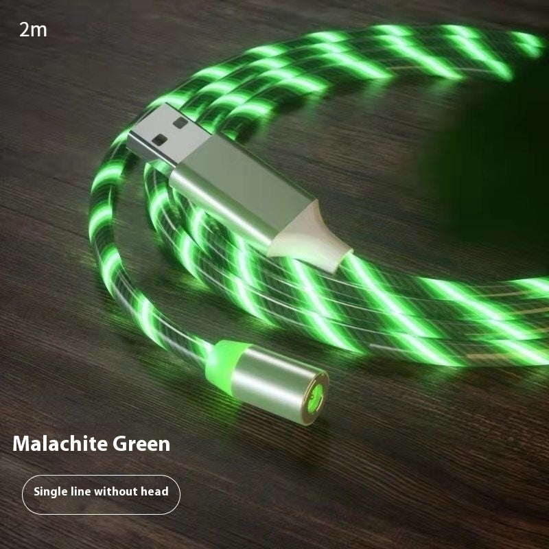 Câble Charge Magnétique LED 3-en-1 - USB-C Micro USB Lightning Rapide - SADJÉ
