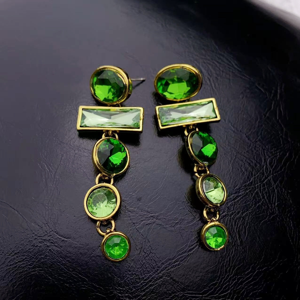 Parure Bijoux Verte 35g - Collier et Boucles d'Oreilles Perles - SADJÉ