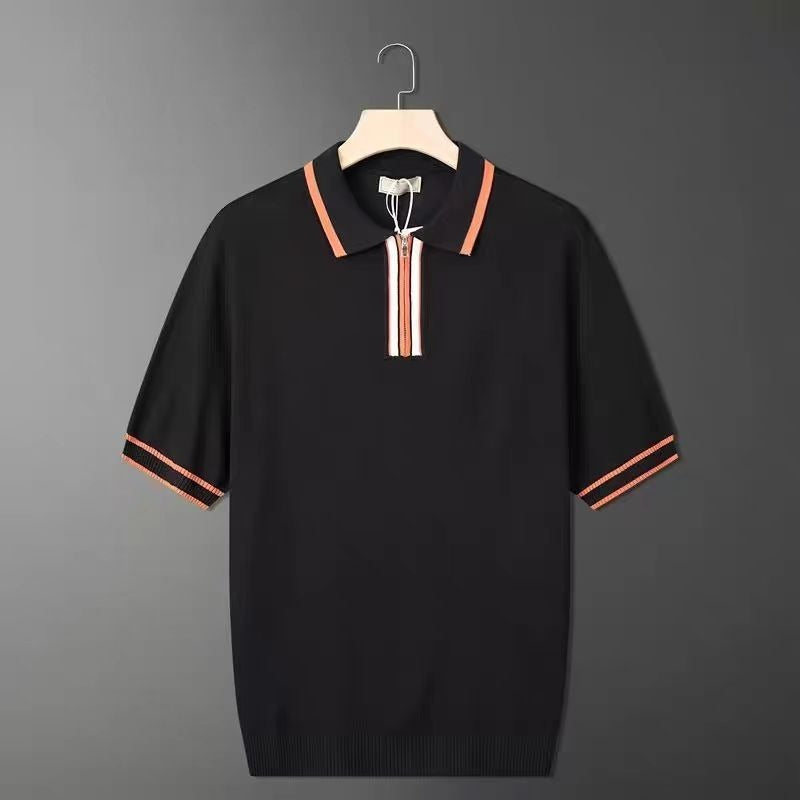 Polo Homme Casual Zip Fashion - Coton Manches Courtes Été - SADJÉ