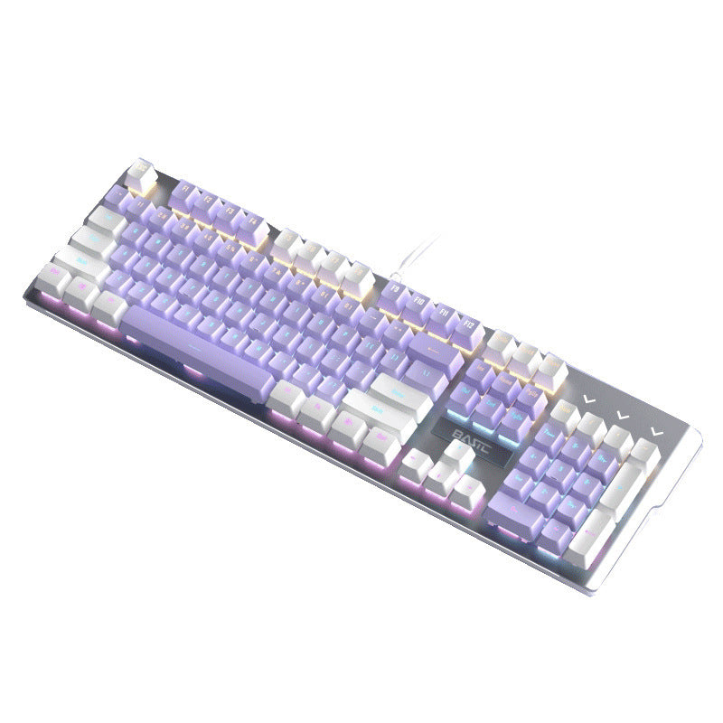 Clavier Mécanique Gaming Violet + Souris Filaire - Switch Vert Gamer - SADJÉ