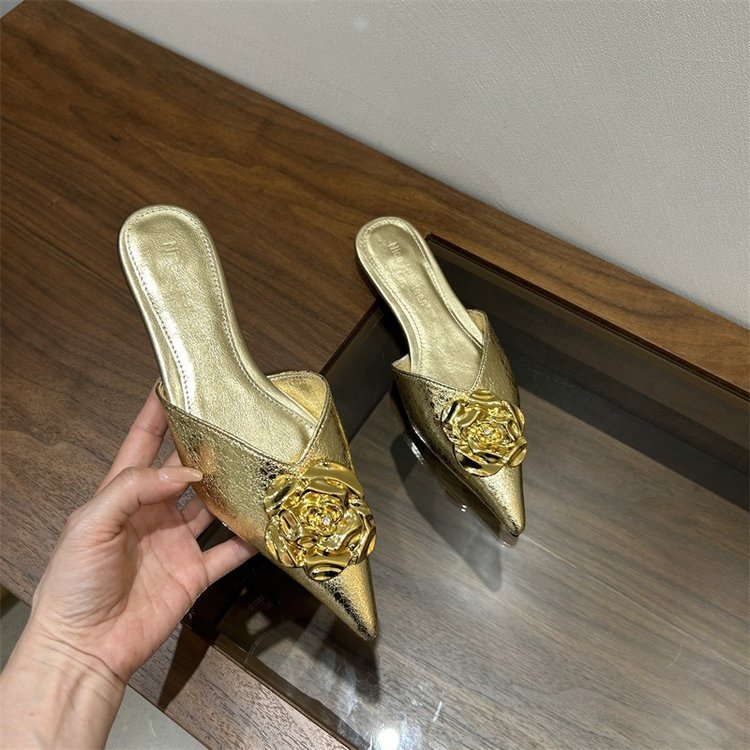 Chaussures à Talons Hauts Femme 2025 - Escarpins Pointus Métalliques Style Européen - SADJÉ