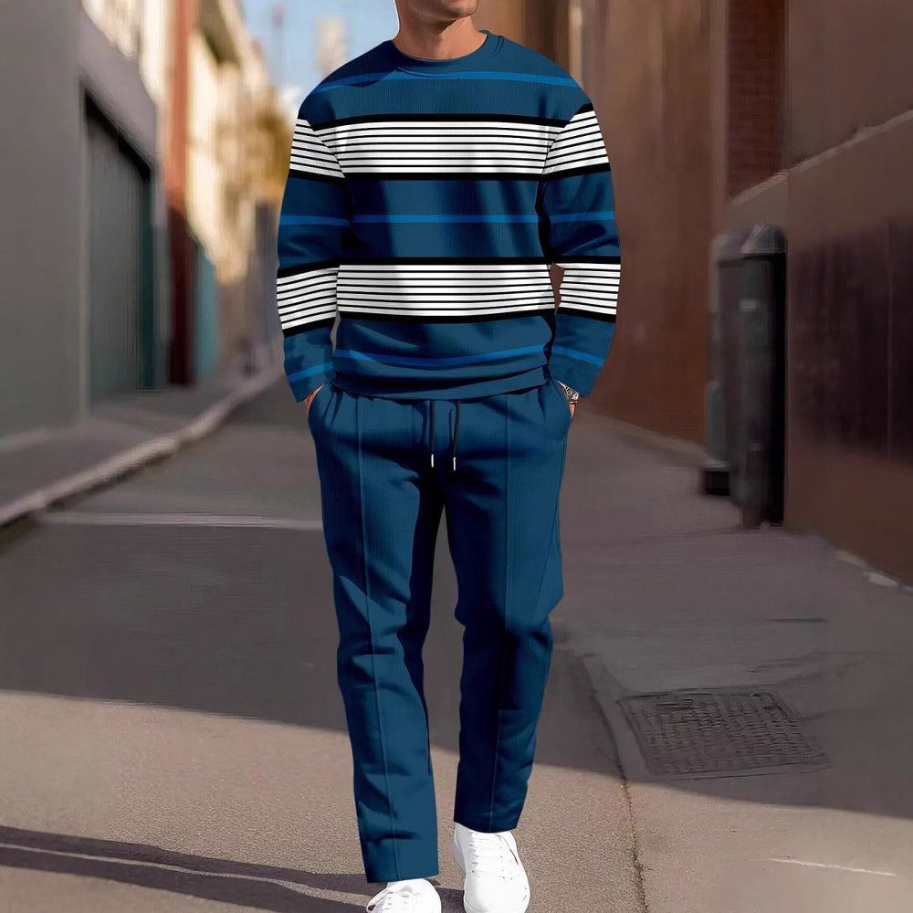 Ensemble Jogging Homme 2 Pièces - Sweat Col Rond et Pantalon Imprimé - SADJÉ
