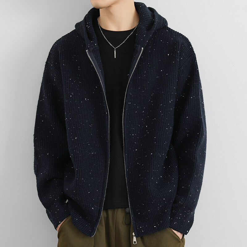 Cardigan Homme à Capuche Épais - Pull Chaud Personnalisé Hiver - SADJÉ