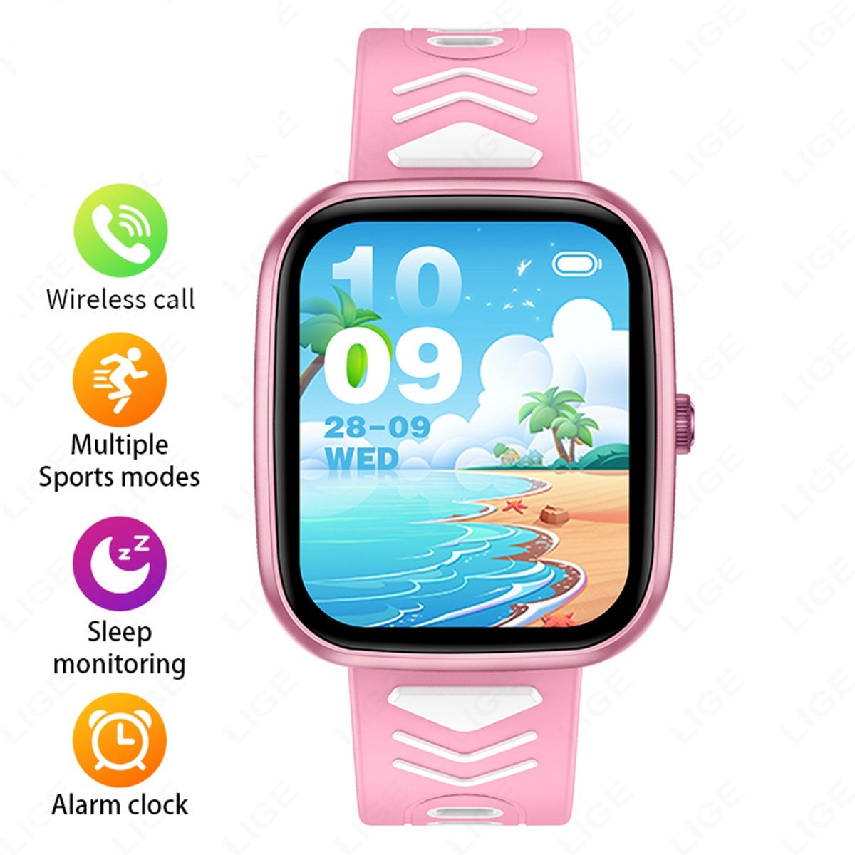 Montre Connectée Enfant avec Appels Bluetooth - Détection Sommeil et Suivi Activité - SADJÉ