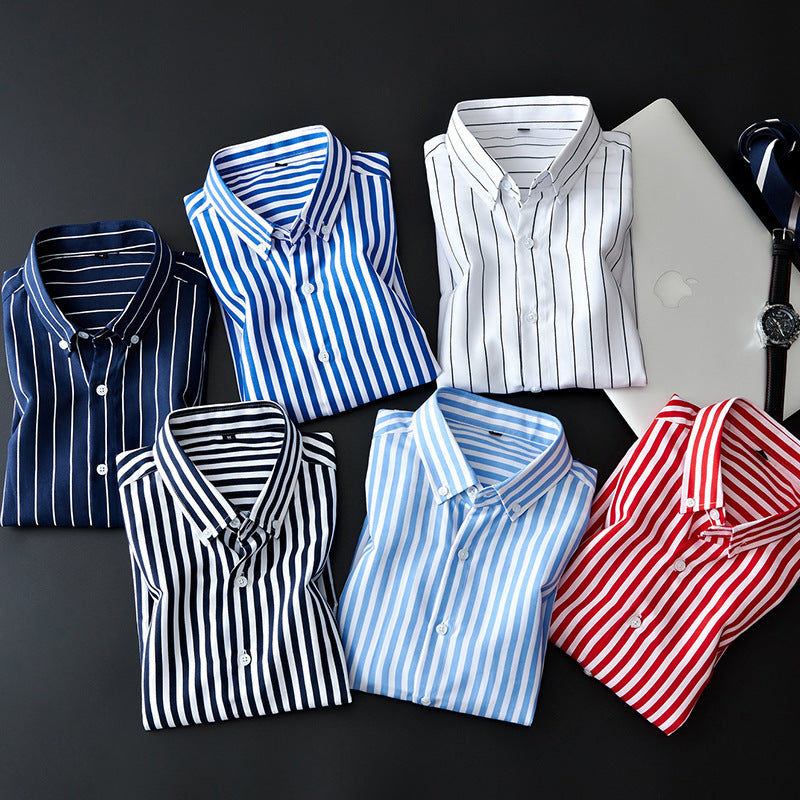Chemise Homme Manches Longues Rayée - Style Tendance Décontracté Coupe Slim - SADJÉ