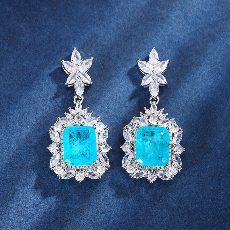 Parure Bijoux Cuivre Plaqué 24g - Motifs Géométriques Carrés - SADJÉ