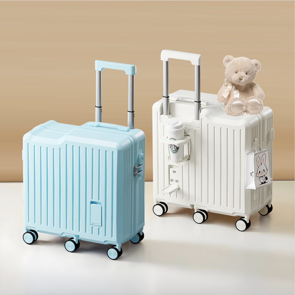 Valise Trolley 22 Pouces - Design Moderne avec Siège Intégré ABS PC - SADJÉ