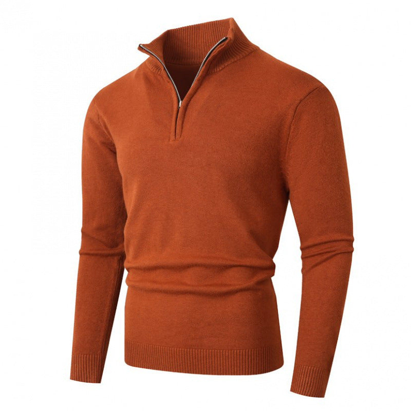Pull Homme Grande Taille Doublé Polaire - Zip et Col Montant - SADJÉ