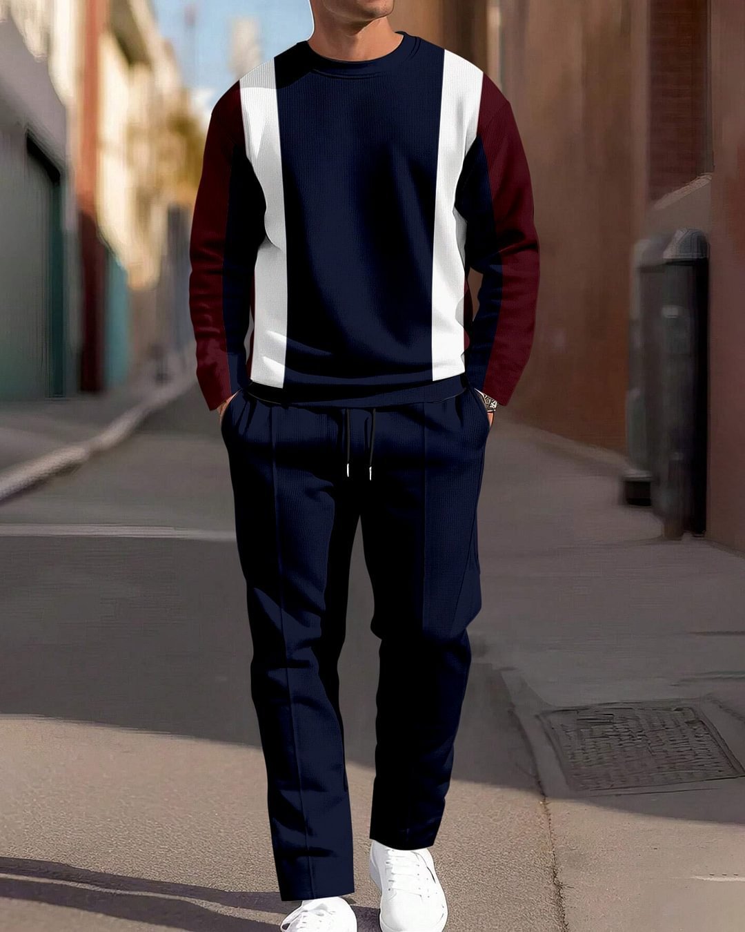 Ensemble Jogging Homme 2 Pièces - Sweat Col Rond et Pantalon Imprimé - SADJÉ