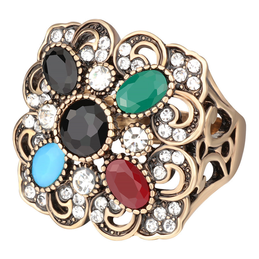 Bague Alliage Motif Floral Bohème Vintage 20g - SADJÉ