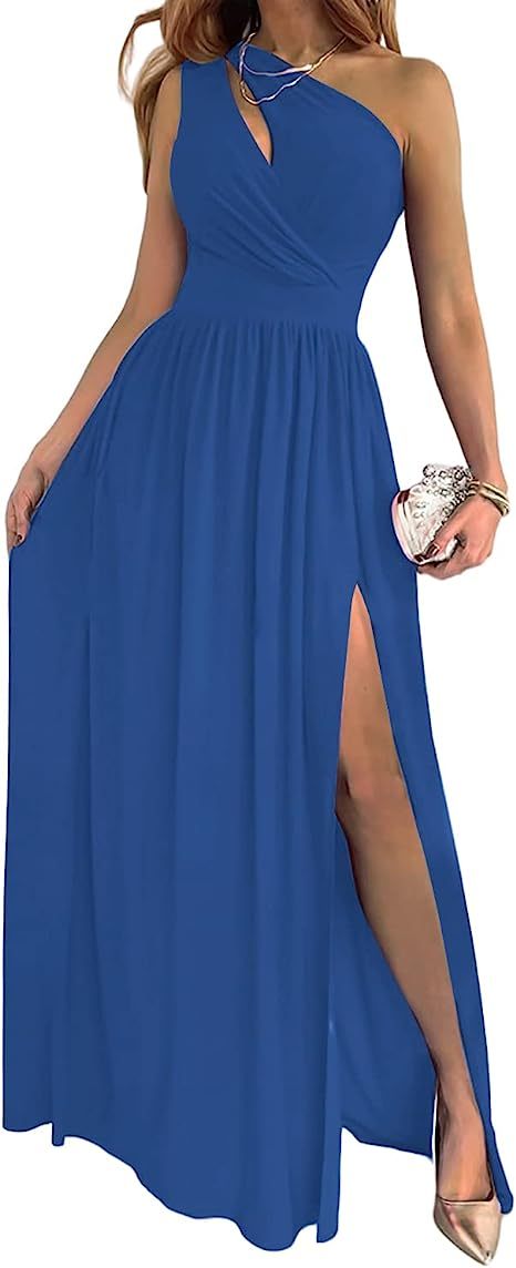 Robe Cocktail Femme Longue Épaule Dénudée - Élégante Sexy Fendue - SADJÉ