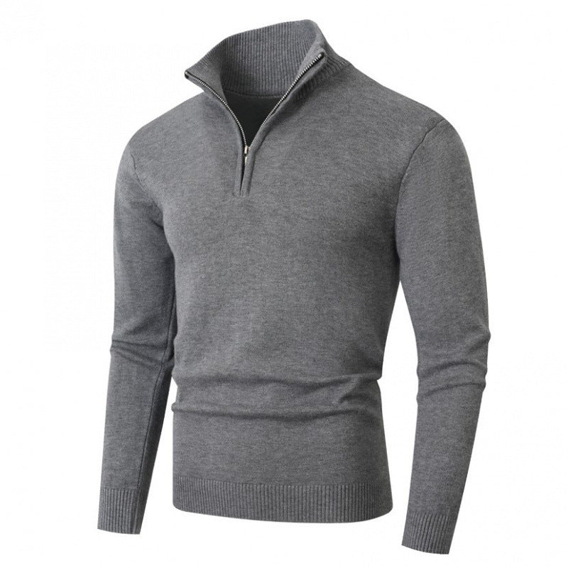 Pull Homme Grande Taille Doublé Polaire - Zip et Col Montant - SADJÉ