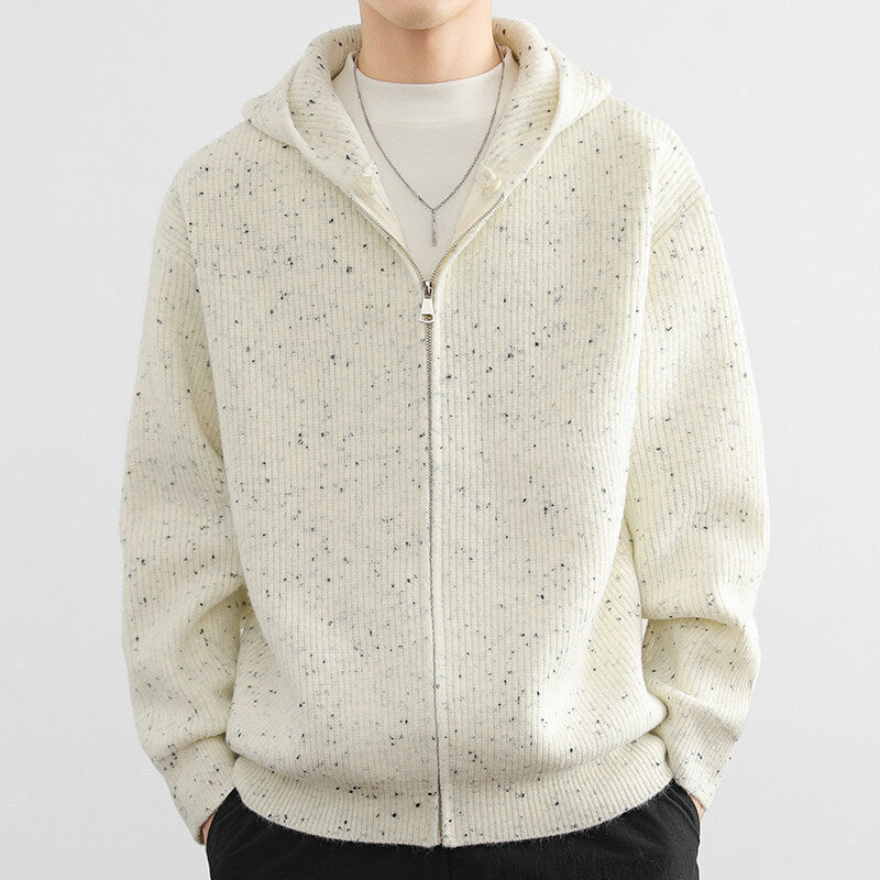 Cardigan Homme à Capuche Épais - Pull Chaud Personnalisé Hiver - SADJÉ