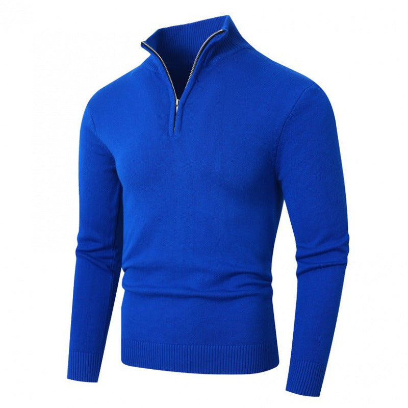 Pull Homme Grande Taille Doublé Polaire - Zip et Col Montant - SADJÉ