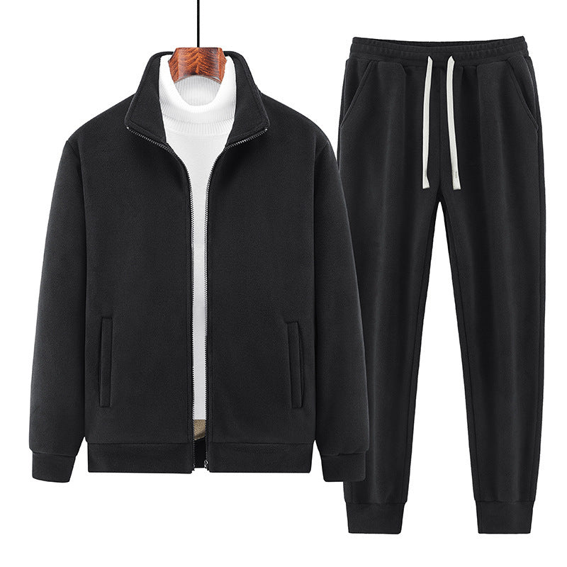 Ensemble Homme Sport Cardigan Chaud - Survêtement Décontracté avec Sac - SADJÉ