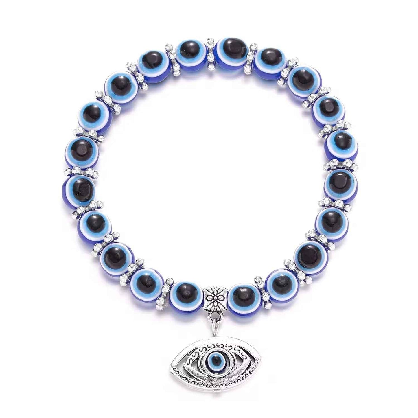 Bracelet Bleu Pendentifs Animaux – Résine Perles 8mm - SADJÉ