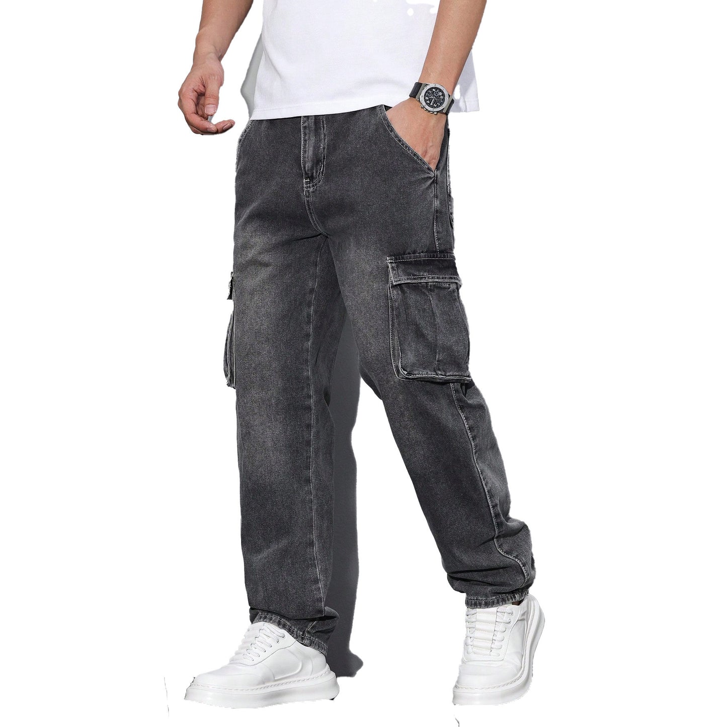 Jean Bleu Clair Homme Chevilles Resserrées - Pantalon Denim Élastique Décontracté - SADJÉ