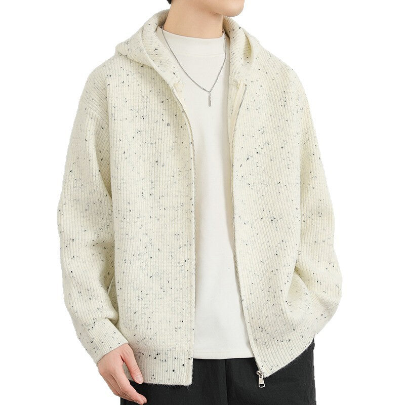 Cardigan Homme à Capuche Épais - Pull Chaud Personnalisé Hiver - SADJÉ