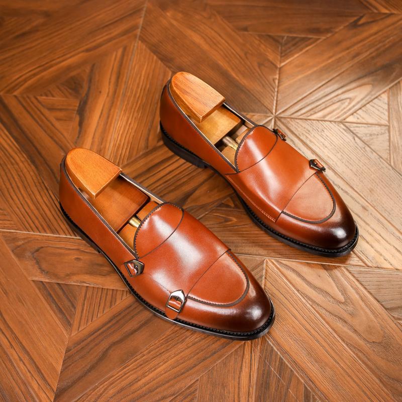 Chaussures Homme Cuir Double Boucle - Style Automne Élégant - SADJÉ