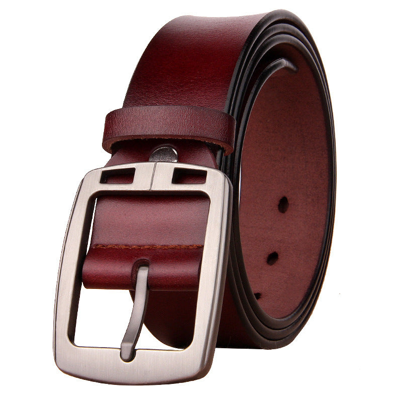 Ceinture Homme Cuir Véritable - Style Rétro Boucle Ardillon - SADJÉ
