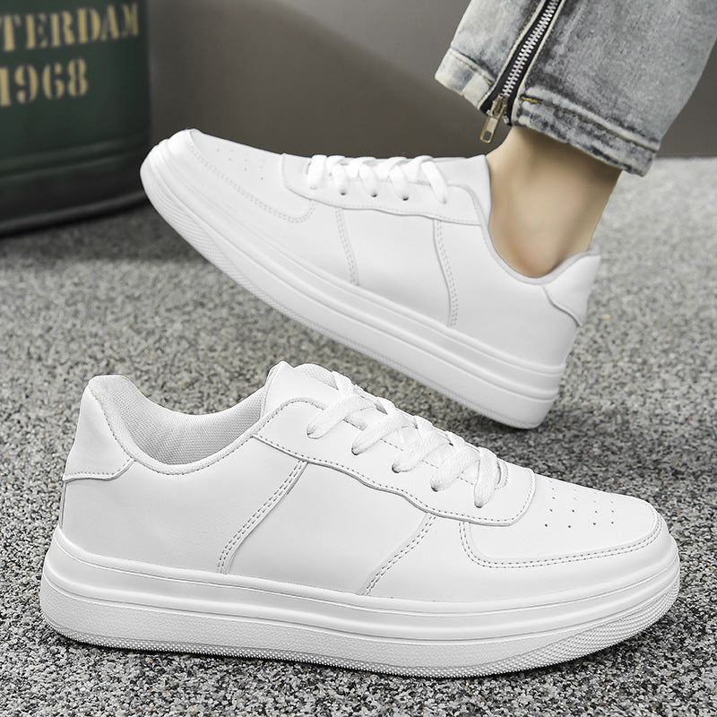 Baskets Homme Plateforme Blanches - Grande Taille Printemps Été - SADJÉ