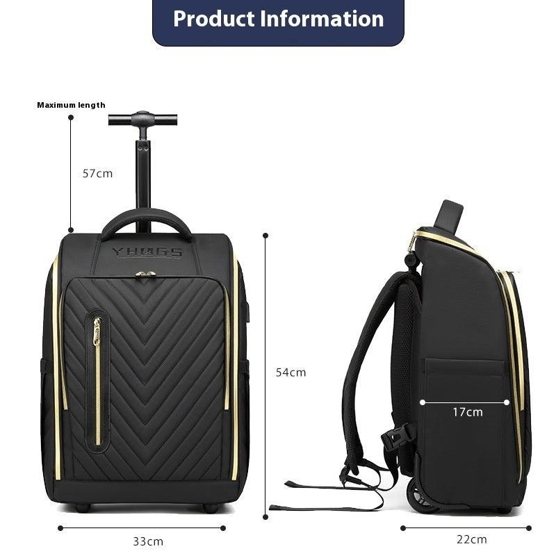 Sac à Dos Trolley Voyage Ultra Léger - Bagage Cabine 20 Pouces Polyester - SADJÉ
