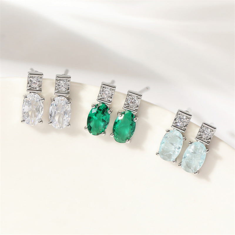 Boucles d'Oreilles Cristal Géométriques – Cuivre Plaqué Électroplaqué - SADJÉ
